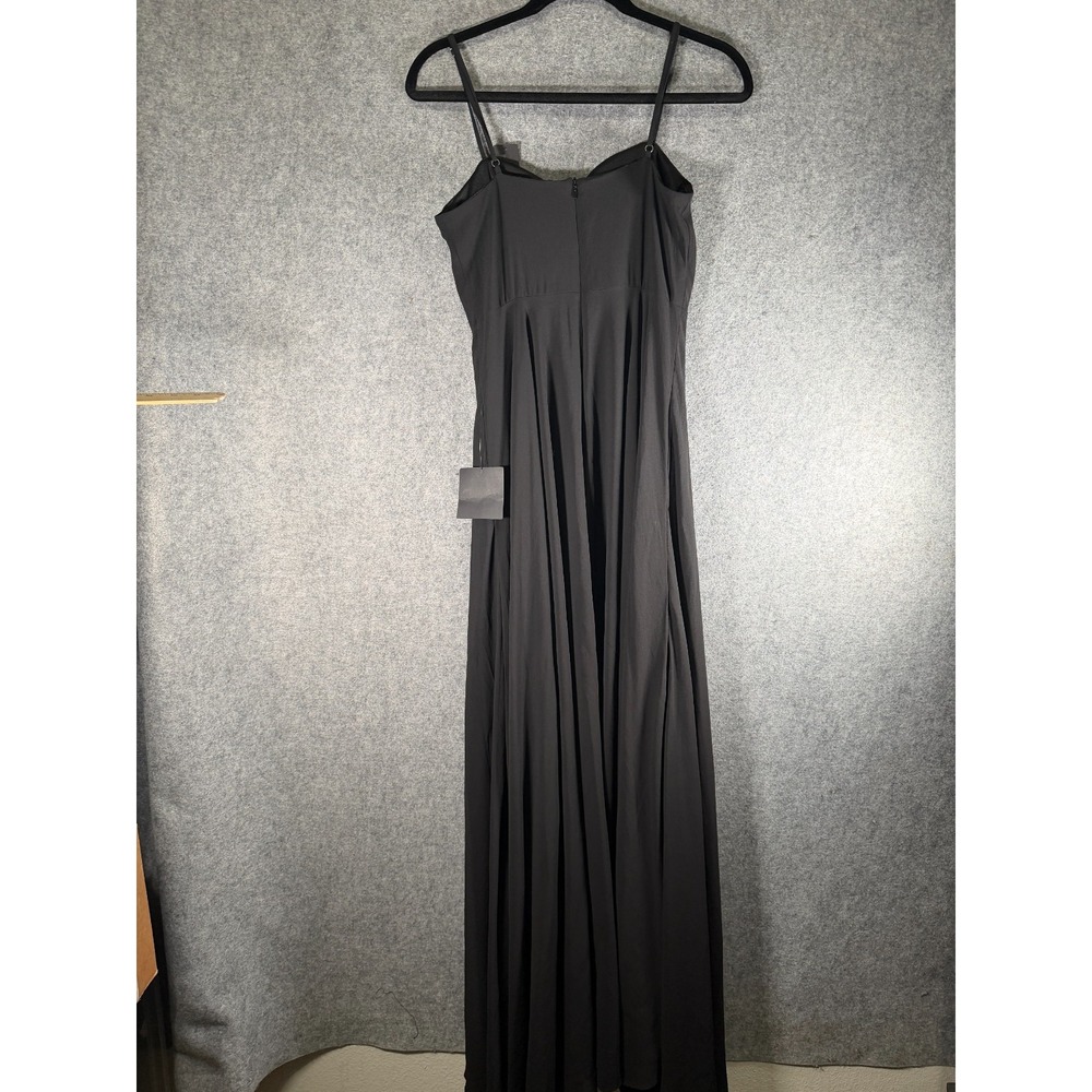 Lulus Dress Women Small Cause for Commotion Black Pleated Bustier Maxi no-slip - Picture 9 of 10